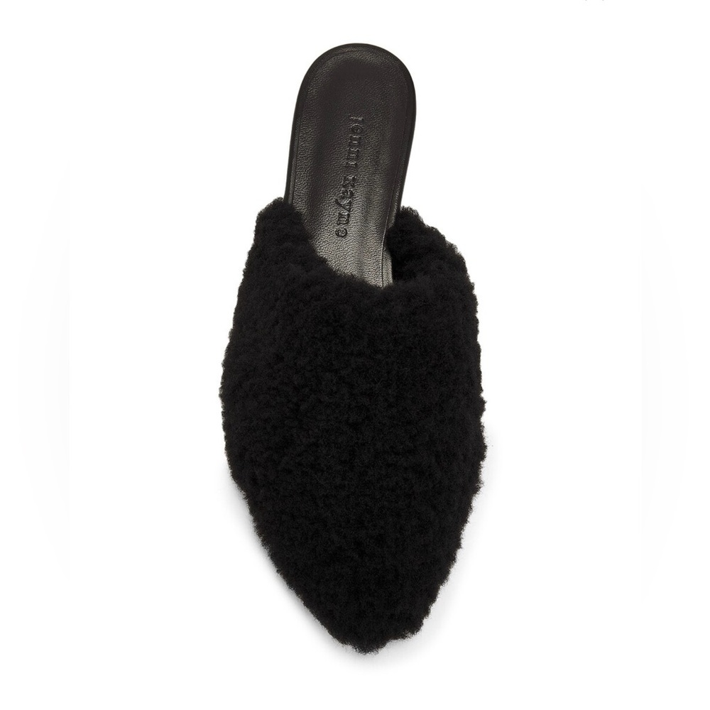 Jenni Kayne Black Fuzzy Mules